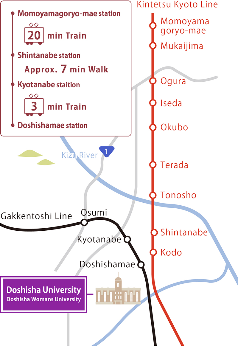 Kyotanabe Campus area map