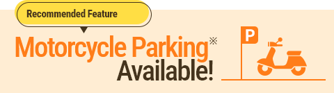 Motorcycle parking available
