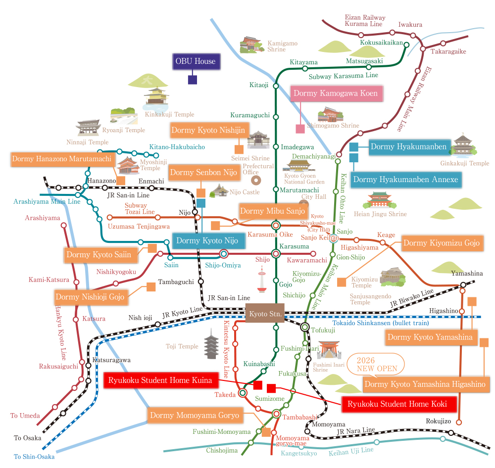 Kyoto Area Map