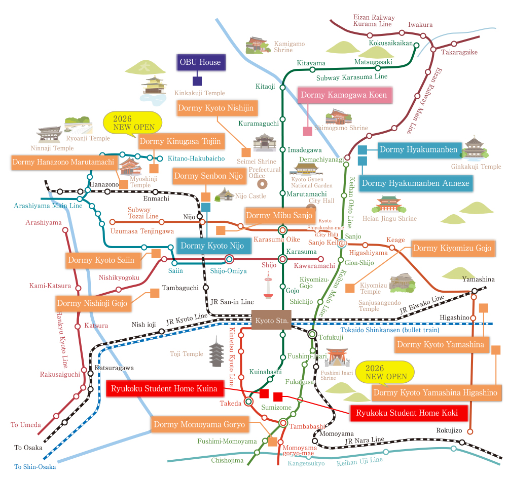 Kyoto Area Map