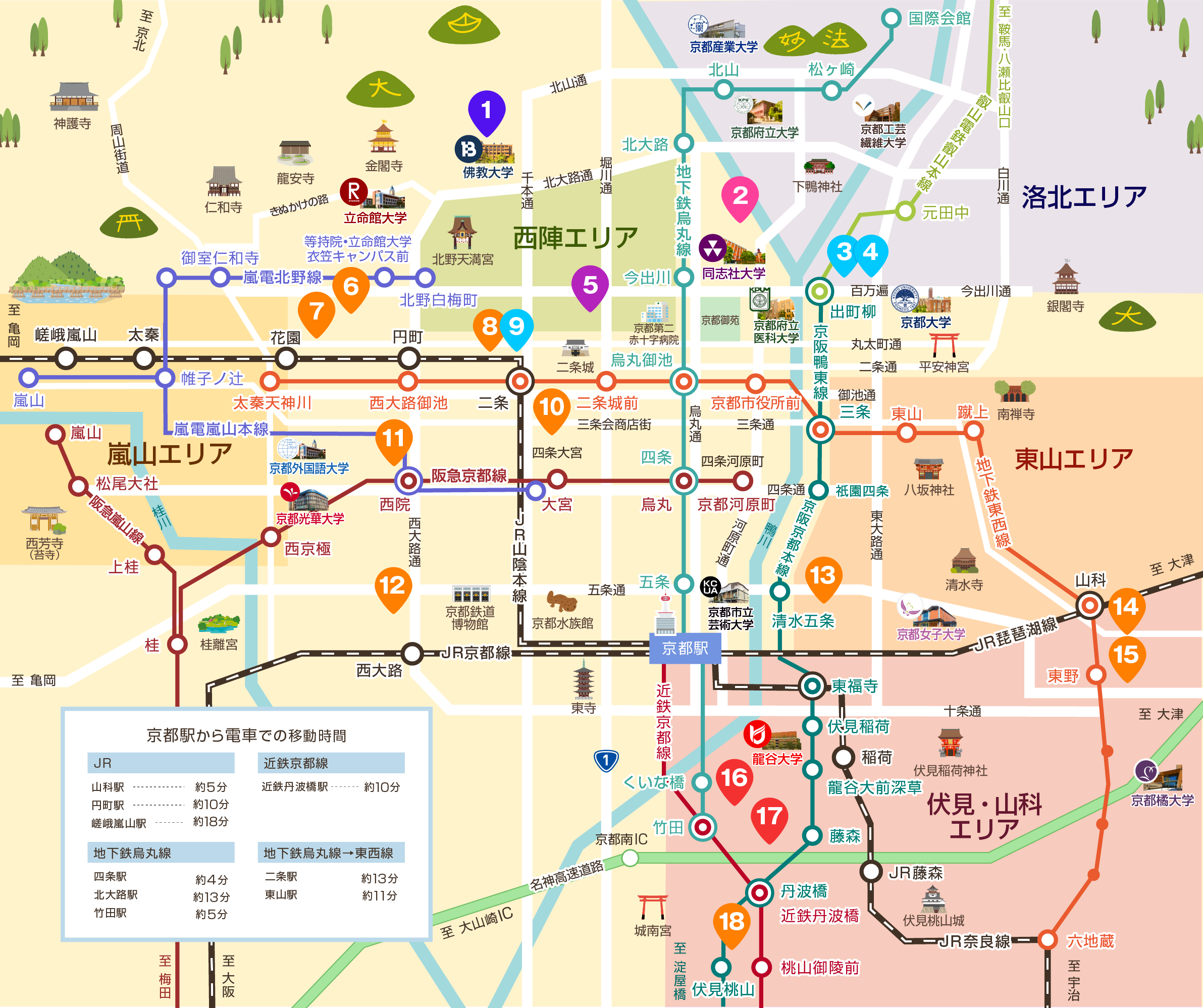 京都エリアマップ